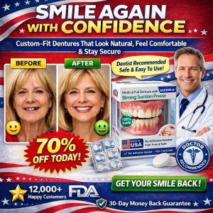 ⏰ Final 3 Hours – 70% Off! Acezozla® Complete Dentures with Powerful Suction, Made in the USA – inventory clearance at only $12.99! Just pay a $5 deposit, balance on delivery – no risk. Recommended by Mayo prosthodontists, these are flying off the shelves – grab yours before time runs out!